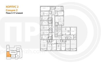 Миниатюра 3-комнатная квартира, 101.57кв.м