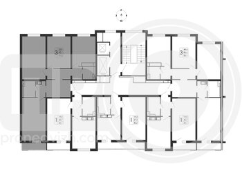 Миниатюра 3-комнатная квартира, 91.6кв.м