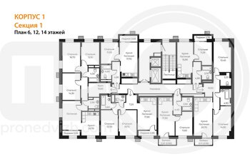 Миниатюра 3-комнатная квартира, 96.75кв.м