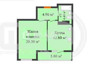 Миниатюра 1к, 7/16 К, Россия, Воронеж, улица 9 Января, 68/2к1, 42 кв.м