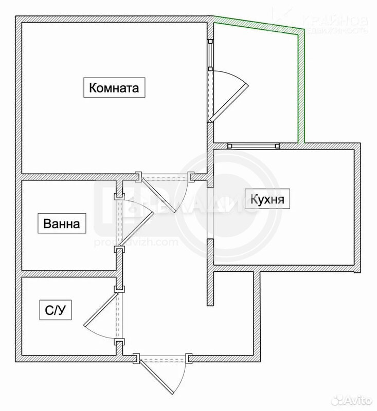 1к, 17/17 К, Россия, Воронеж, улица Перевёрткина, 1/2, 44 кв.м
