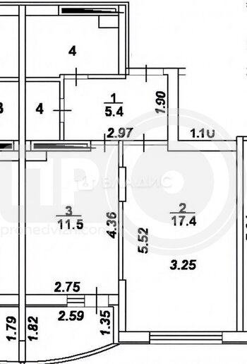Миниатюра 1к, 12/17 М, Россия, Воронеж, Пеше-Стрелецкая улица, 58к3, 41.4 кв.м
