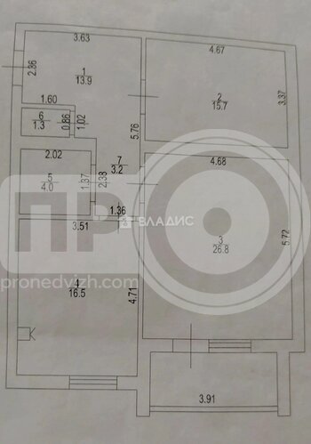 Миниатюра 2к, 3/5 К, Россия, Воронеж, Снайперский переулок, 10, 78.2 кв.м