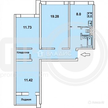 Миниатюра 3к, 1/10 П, Россия, Воронеж, улица 9 Января, 233/27, 67.5 кв.м