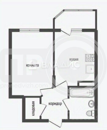 Миниатюра 1к, 4/14 М, Россия, Воронеж, улица Саврасова, 86, 34 кв.м