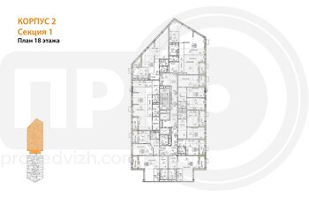 Миниатюра 4-комнатная квартира, 110.41кв.м